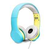 Nenos Children Headphones Kids Headphones Children's Headphones Over Ear Headphones Kids Computer Volume Limited Headphones for Kids Foldable (Teal)