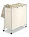 Whitmor 3 Section Rolling Supreme Laundry Sorter with Removable Canvas Bags