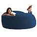 Big Joe King Fuf Foam Filled Bean Bag Chair, Comfort Suede, Blue Sky