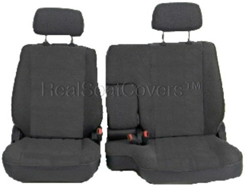 Click Here to See More Images A57 Toyota Pickup 60/40 Split Bench Charcoal Seat Covers, Triple Stitched with 8mm Extra Thick Padding, Adjustable Headrests, Armrest Access, Seat Belt Cutout, Custom Made for Exact Fit 1990 - 1995
