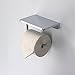 TURS Paper Towel Holder Bathroom Toilet Paper Tissue Holder with Mobile Phone Storage Shelf,Chrome Finish