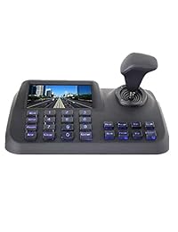 CTVISON PTZ - Controlador de cámara de red con teclado Joystick 4D IP PTZ con pantalla LCD y protocolo Onvif, ideal para cámara IP PTZ (blanco)