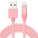 KINPS Apple MFi Certified Lightning to USB Cable iPhone Charger Cord (10ft/3m) Super Long Compatible with iPhone Xs/XS Max/XR/X/8/8 Plus/7/7 Plus/6S/6S Plus/6/6 Plus/SE, iPad Pro/Air/Mini (Pink)