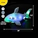 Bstaofy LED Blue Shark Stuffed Animal Glow Plush Ocean Species Toy Night Lights Birthday for Kids, 20 Inches