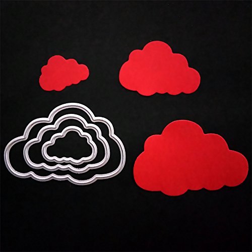 Dream_light Metal Cutting Dies, Embossing Dies Stencil Template Mould for DIY Scrapbooking Photo Album Paper Card Making Craft Wedding Party Decoration DIY Gift, Die-Cuts (Three Clouds)
