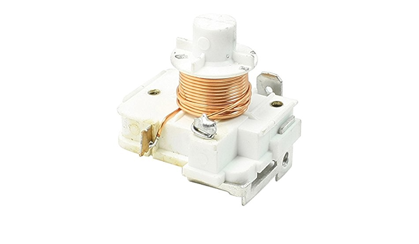 DealMux Nevera Refrigeración reemplazo Corto de relé del Arranque 1/5 HP Blanca