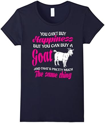 Women's Happiness Goats Shirt Large Navy