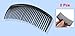 uxcell 2PCS Black Plastic 29 Teeth Hairstyle Hair Clamp Clip Comb for Ladies
