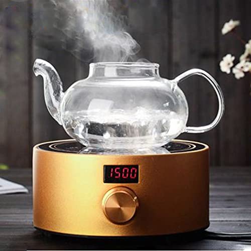 HOOPZOZA Glass Tea Maker Teapot With Filtering Glass Warmer 6 Tea Cups Set 50mL (A-set)