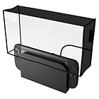 LIKENNY ダストカバー ゲーム機用 専用設計 オックスフォードナイロン製 収納時・ドック設置時の傷やほこり防止 ブラック(透明)