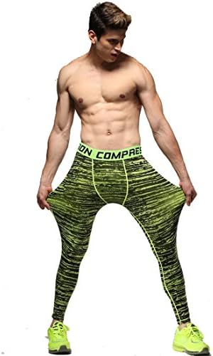 Welen Mens Sport Compression Leggings Base Layer Long Pants Trouser