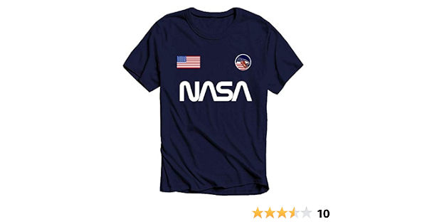 Nasa - Bandera Logo - Oficial Hombres Camiseta - Azul, XXL: Amazon.es: Ropa