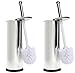 Home Intuition Modern Toilet Brush & Holder Set, Bathroom Bowl Scrubber with Holder, 2 Pack