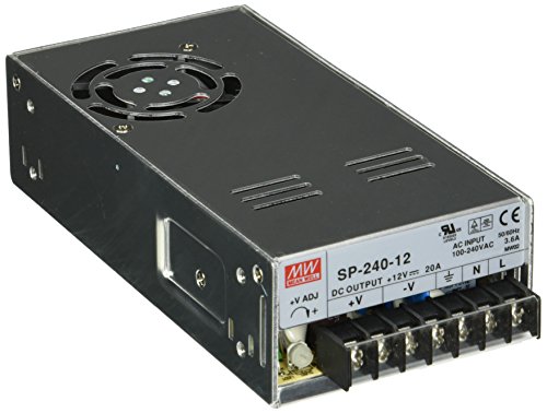 MEAN WELL SP-240-12 AC to DC Power Supply, Single Output, 12V, 20 Amp, 240W, 1.5"