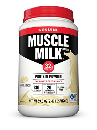 Muscle Milk Genuine Protein Powder, Banana Crème, 32g Protein, 2.47 Pound