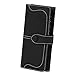 Cynure Women's Vegan Leather 17 Card Slots Card Holder Long Big Bifold Wallet,Black