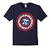 Mens Captain Pi 3.14 Nerdy Geeky Nerd Geek Math Student Tee Large Navy