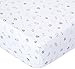 American Baby Company Printed 100% Cotton Jersey Knit Fitted Crib Sheet for Standard Crib and Toddler Mattresses, Navy/Grey Sports, for Boys and Girls