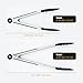 Aulexy Black Stainless Steel Silicone Kitchen Tongs, 2 Pack (9-Inch & 12-Inch)