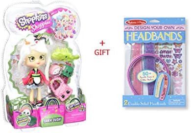 Shopkins Kids Shoppies S2 W2 Dolls Sara Sushi &amp; DYO Headbands Playset