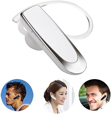 Bluetooth Headphone Super Long Standby Time Wireless Bluetooth 4.0 Mini Stereo Headset Earphone Earbud Earpiece with Mic for iPhone 5s 6 6s Plus Samsung S4 S5 S6 S7 Blackberry Etc (White)