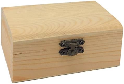 Todo menaje Caja de Madera con Tapa Forma de baúl: Amazon.es: Hogar