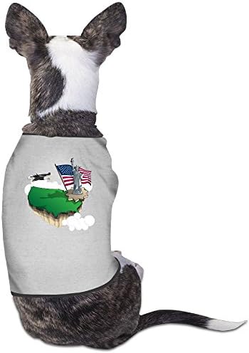 American Flag Plain WarmPuppy T Shirt Dress Plain Sleeveless New Fashion Cute Best Holiday Gift S Gray