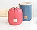 Portable Travel Toiletry Cosmetic Bag - Mr.Pro Waterproof Travel Kit Organizer Bathroom Storage Makeup Drawstring Bag Carry On Case (Cylinder Blue)