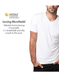 Camiseta interior de manga corta para hombre LAPASA Camisetas con cuello en V Camisetas lisas lisas 2 Pack M08