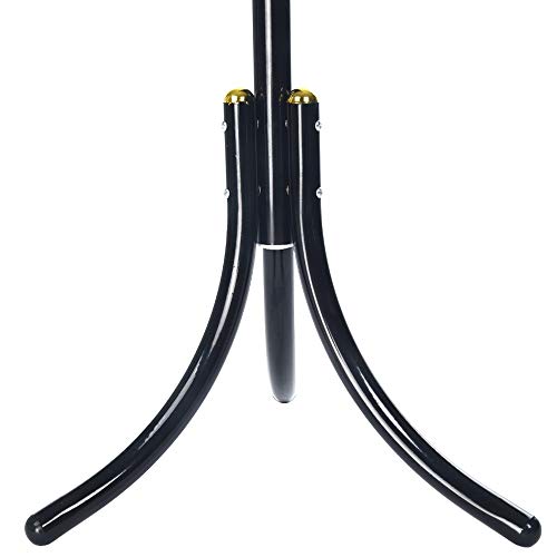 Three-legged Assembled Coat Rack，Buybuybuy Standing Entryway Coat Rack Coat Tree Hat Hanger Holder 12 Hooks for Jacket Umbrella Tree Stand with Base Metal - Thumbnail 3