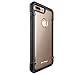 MOOSENG iPhone 7 Plus Case, Moonmini Hybrid Armor Transparent Clear Hard PC Back Panel + TPU Bumper Shock Absorbing Protective Case Cover for iPhone 7 Plus Black