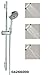 Hansgrohe Complete Chrome Raindance Shower Faucet Set with Handshower Wallbar, Pressure Balance Valve Trim with Diverter, and Rough
