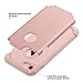ULAK iPhone 7 Case for Girls, Slim Fit TPU Plastic & Hard PC Protection Hybrid Dual Layer Anti-Scratch Shock Absorbing Cover for Apple iPhone 7 4.7 inch, Rose Gold