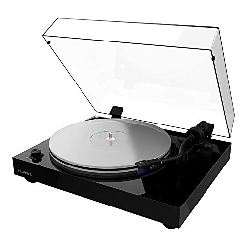 Fluance RT85 Reference High Fidelity Vinyl Turntable Record Player with Ortofon 2M Blue Cartridge, Acrylic Platter, Speed Control Motor, Solid Wood Plinth, Vibration Isolation Feet - Piano Black