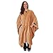 throwbee Original Blanket-Poncho Beige (Yay! NO Sleeves) Best Wearable Blanket on The Planet Soft Throw Indoors or Outdoors - Adults Men Women Kids