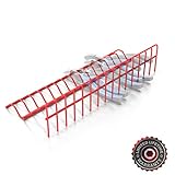 Olsa Tools Plier Rack | Pliers Organizer for Tool Box Drawer Storage | Plier Holder Holds 16 Pliers Red