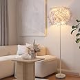 Kariosid Feather Floor Lamp,59in Simple Modern LED Standing Lamp,White Feather Floor Lamp for Bedroom,Living Room,Dining Room and Office(Bulb not Included)