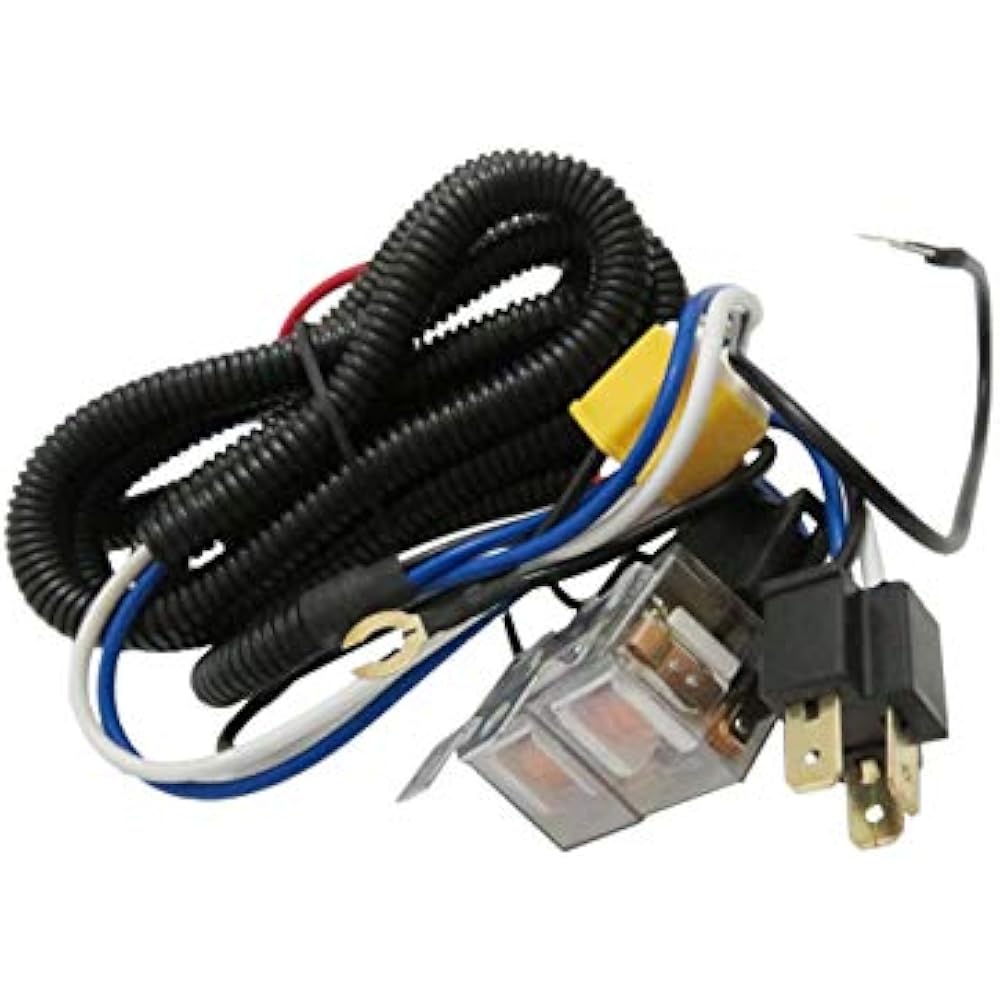 H4 9003 Dual High Low Beam Headlight Relay Wiring Harness Heat Ceramic