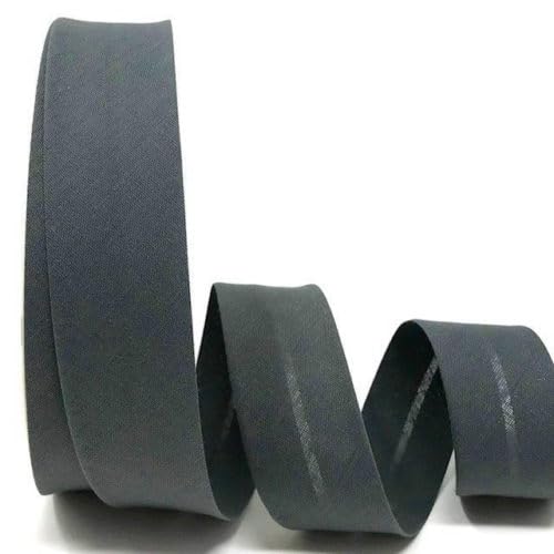 5m of Professional Quality 30mm Bias Binding, Machine Washable, 30+ Colours. UK Specialist Seller Edging for Quilting, Sewing, Bunting, Upholstery, Furniture Piping & Garments (Pewter Grey)