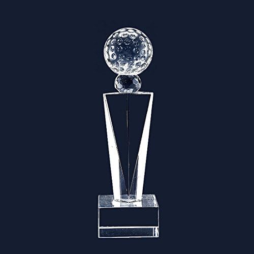 West East Imports Customize Laser Trophy Engraving Crystal Glass Golf Trophy Includes No Engraving (Medium)
