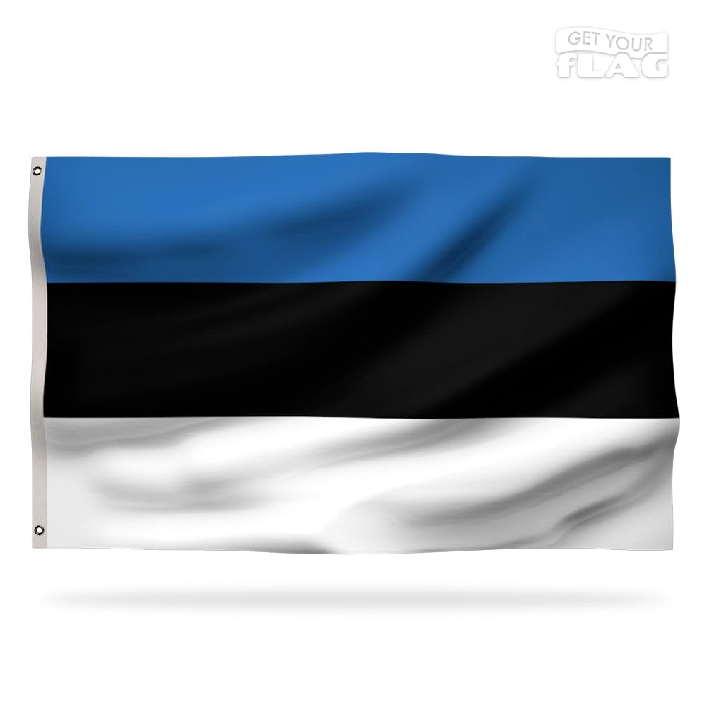 Premium Estonia Flag 150x90cm - Very Resistant and Excellent Quality Estonian Flag with 2 metal eyelets - Be proud of your colors ! — image 1