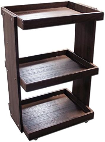 3 Shelf Wooden Storage Tray Trolley Rolling Beauty Salon Spa Cart
