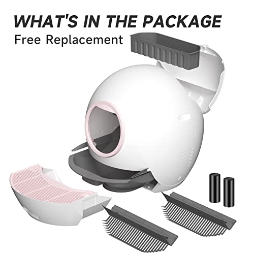 ELS PET SelfCleaning Cat Litter Box, 60L Large Capacity Automatic Cat