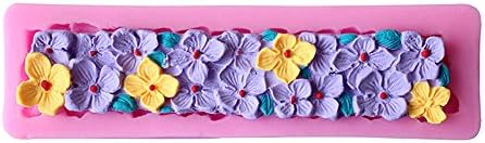 MoeMall Silicone Fondant Cake Molds Maple Leaves,Grass,Lily Plant Cake Decorating Tools Modeling Moulds (Wreath)