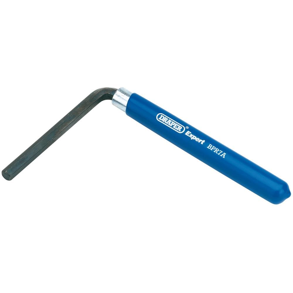 Draper 7mm Brake Bar Key | Hexagon Key With Handle | Allen Key Manual Tool | 140mm Handle Hand Tools | 68425, Blue