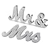 OULII MR MRS Wooden Letters Wedding Decorative Letters (Silver)