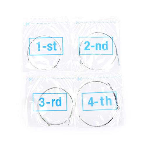 image for Alice 5 Sets Replacement Stainless Steel 3/4 4/4 Size Fiddle String Vi