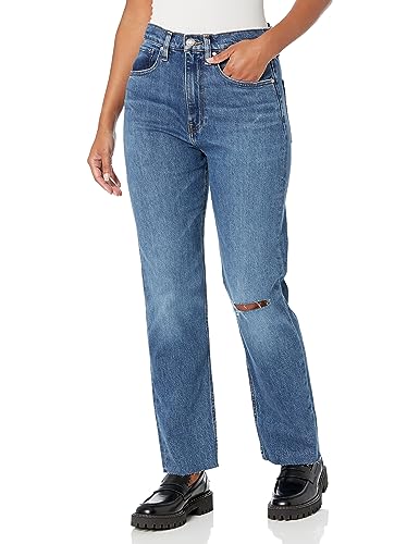 Hudson Women's Jade High-Rise Straight Loose Fit Jean, Apollo Destructed, 24