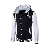 Mens Shirt,Haoricu Autumn Winter Men Teens Slim Fit Hoodie Sweatshirt Winter Long Sleeve Coat Jacket (L, White)