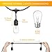 Outdoor String Lights with Edison Vintage Dimmable 11S14 Bulbs, SHINE HAI Commercial & Industrial Grade Light String, 10 Dropped Sockets, Weatherproof, Perfect for Patio Cafe Umbrella Bistro Yard-14Ft